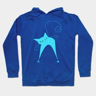 Blue cat Hoodie